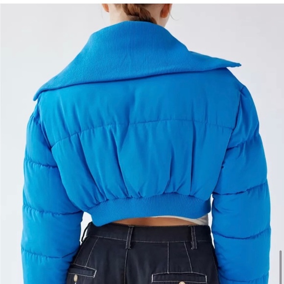 GIFTED * Urban Outfitters - Lily Ulta Crop Puffer Jacket, BLUE - XXL - NWT - Picture 2 of 16